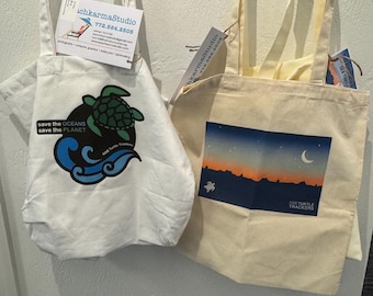 Sea Turtle Tote Bags