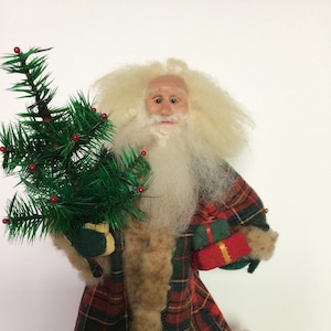 Father Christmas with feather tree
