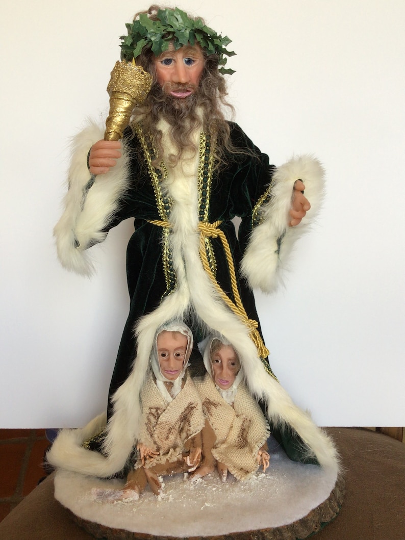 Ghost of Christmas Present With Want and Ignorance Etsy