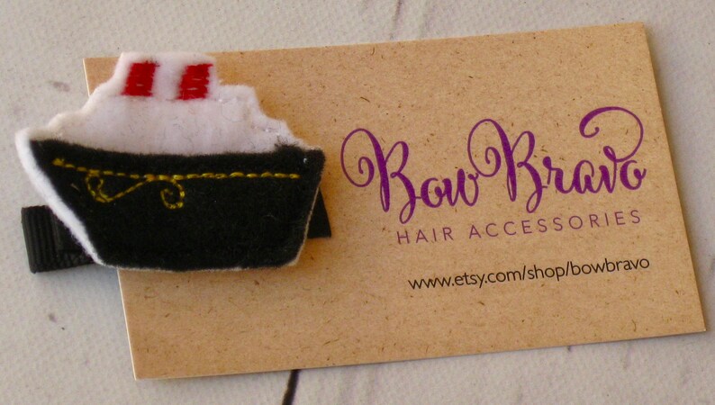 Mouse Cruise Ship Mouse Banner Felt Hair Clippick Etsy