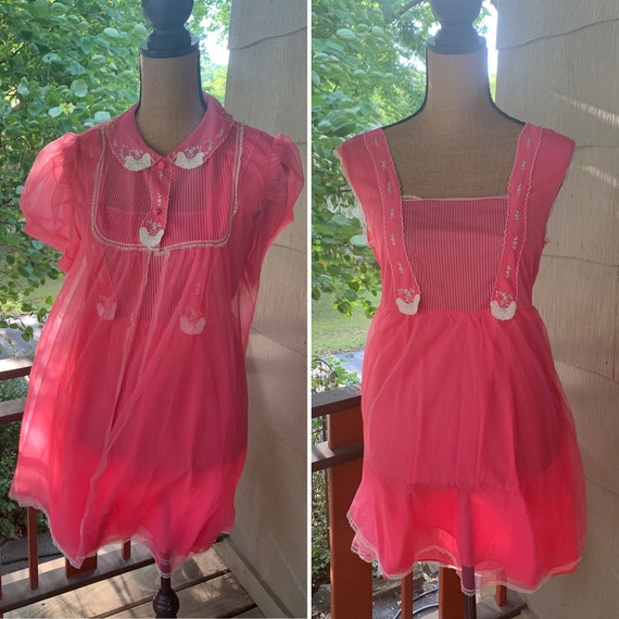 Fabulous Vintage 1950's Wilmot Pink Babydoll Night