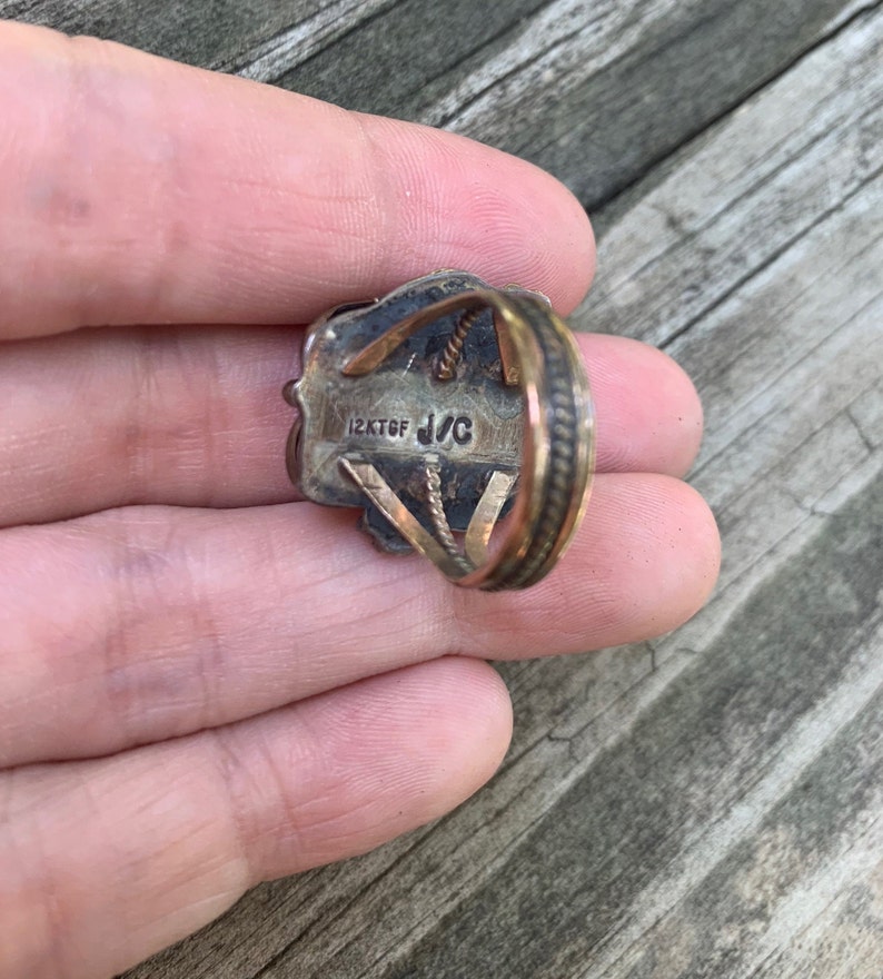 Free Shipping Incredible Vintage 1960/'s 1970/'s Native American Navajo Turquoise Ring