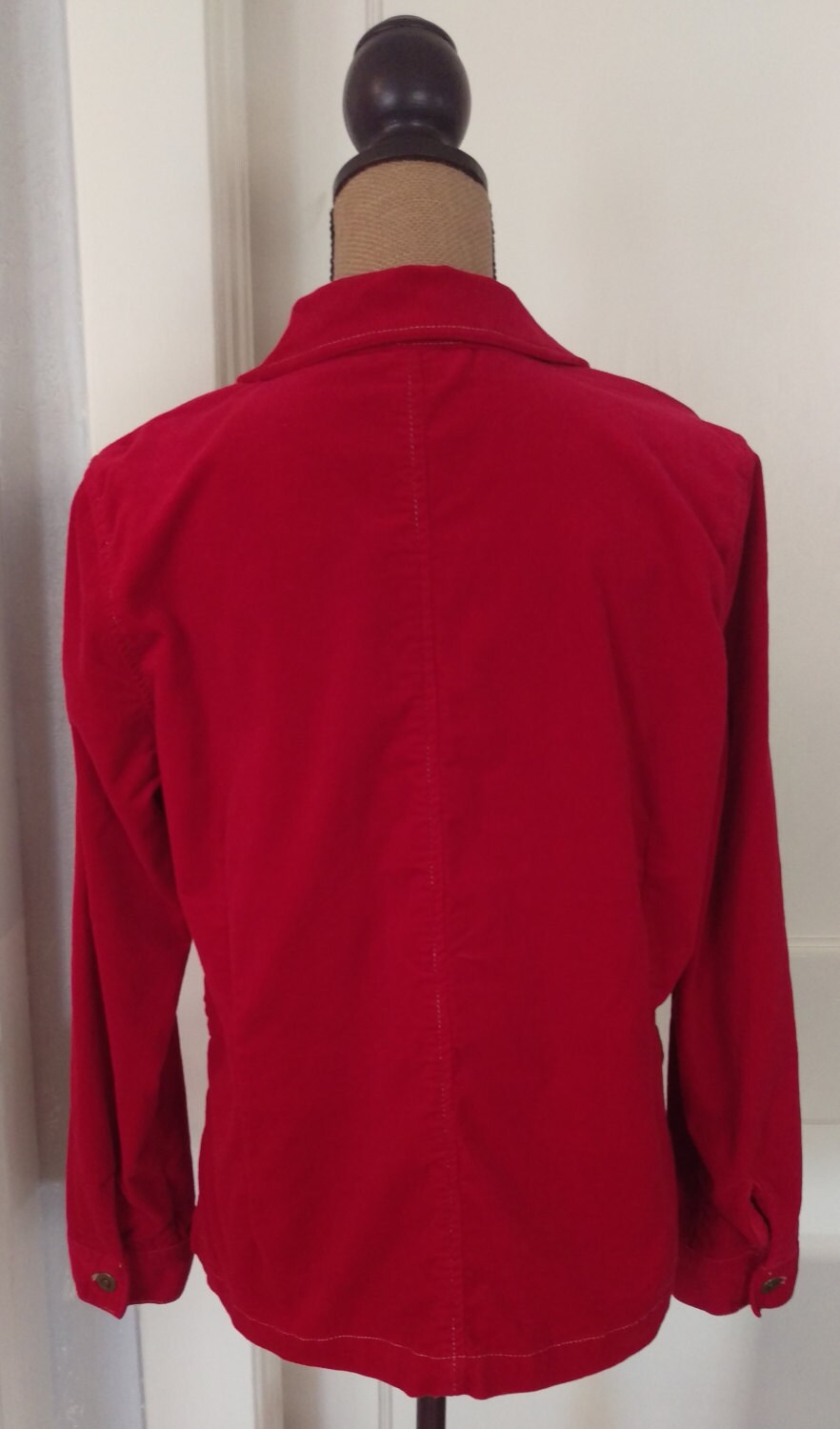 Vintage 1990's Button up Red Corduroy Jacket Blazer Free - Etsy