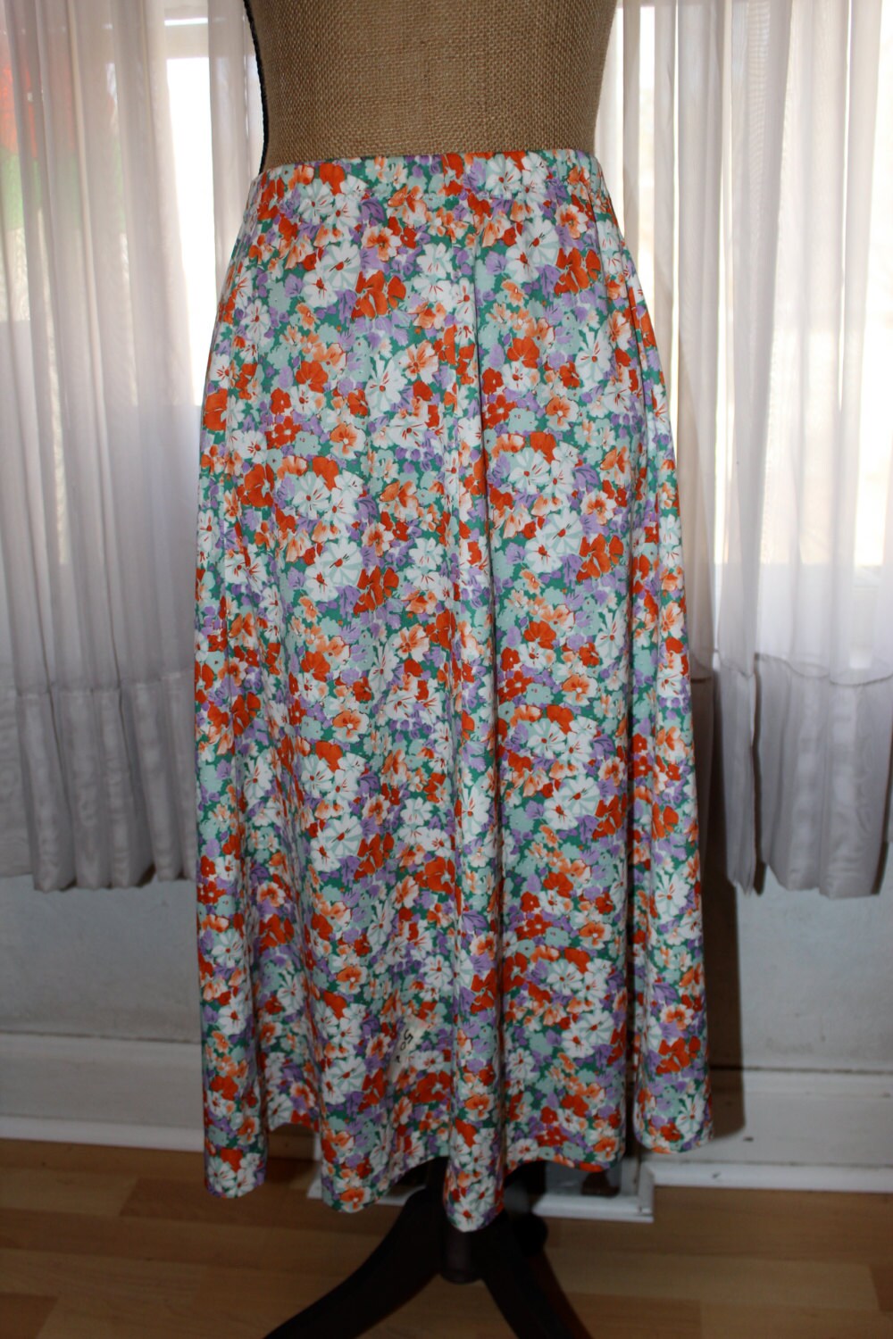 Vintage 1970's California Girl Brand Floral Print Skirt - Etsy