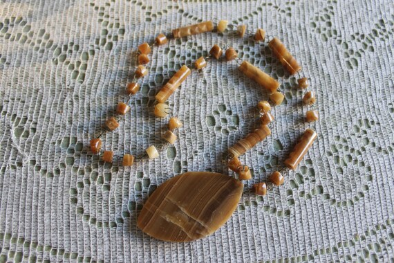 Vintage 1960's Tribal Carved Stone / Alabaster St… - image 4