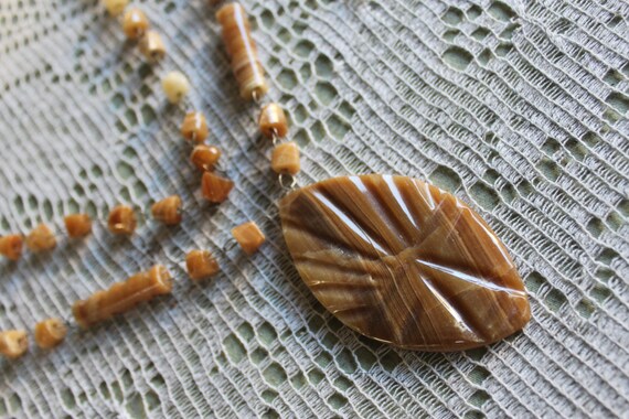 Vintage 1960's Tribal Carved Stone / Alabaster St… - image 2