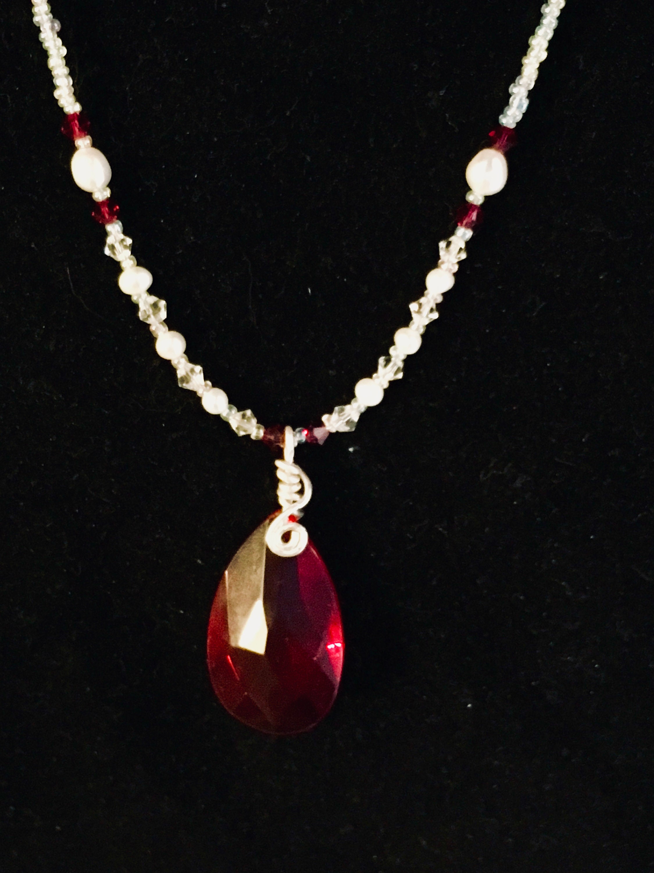 Chandelier drop crystal pendant necklace Etsy