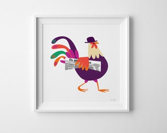 Gallo (stampa a pigmenti in edizione limitata)