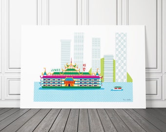 Jumbo Floating Restaurant, Hong Kong, grande edizione limitata, firmata, stampa a pigmenti