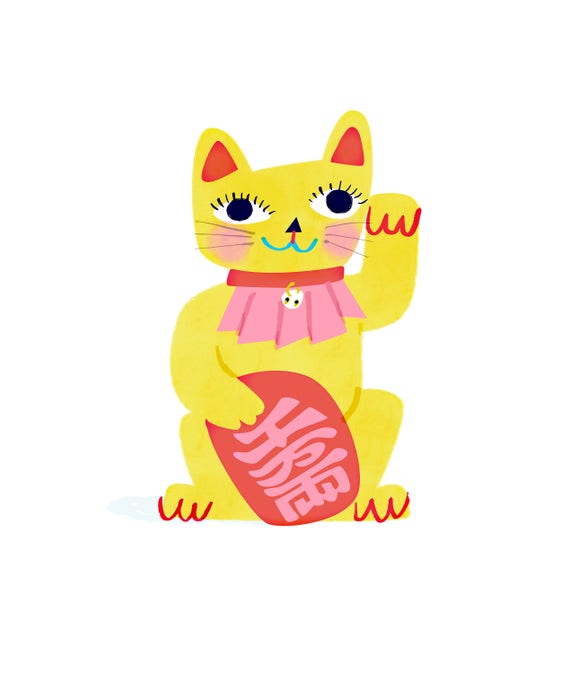 Chat Porte Bonheur Etsy Chat Porte Bonheur Etsy