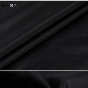 Black 100% Pure Silk Taffeta Fabric for Apparel By The Yard or Meter Width 44 inch 20 Momme