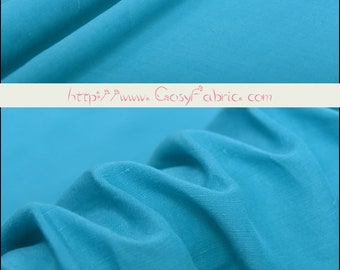 Light Blue Silk Linen Blend Fabric Solid Sand Wash Fabrics for Sewing Width 44 inch 34 Momme