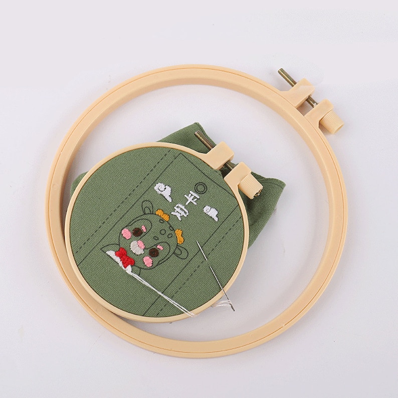 6 Pieces Embroidery Hoop Set Plastic Circle Cross Stitch Hoop Etsy