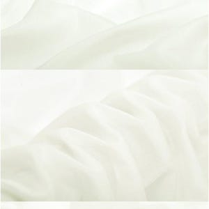 Off-White Solid Silk Cotton Blend Fabric - Designer Lining Cloth by The Yard or Meter  53&quot; (135 cm) wide