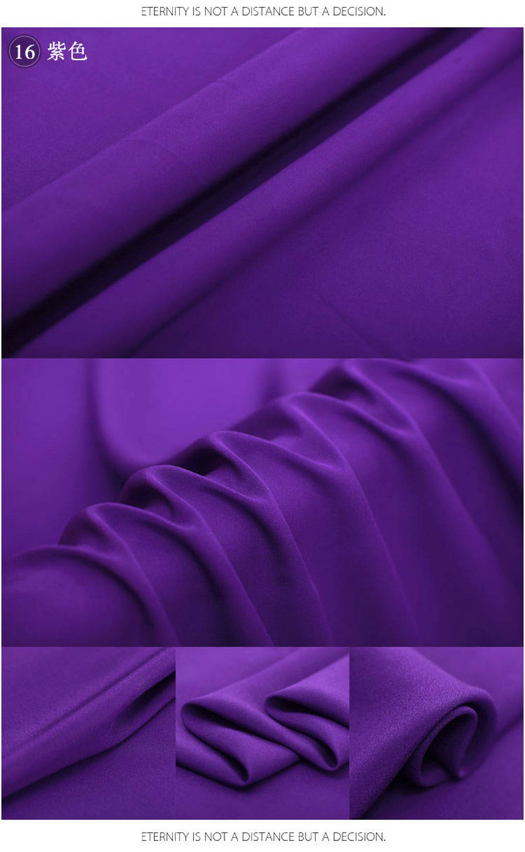 Plum Purple Silk Crepe de Chine Fabric main image 1