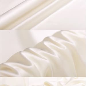 Solid Creamy-White 100% Silk Charmeuse Fabric By The Yard or Metre Width 44 inch 16 Momme