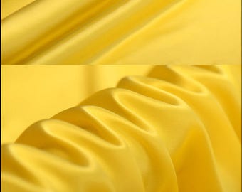 Yellow Silk Charmeuse Fabric - Solid Lining Cloth by The Yard or Meter 114 cm (44") wide