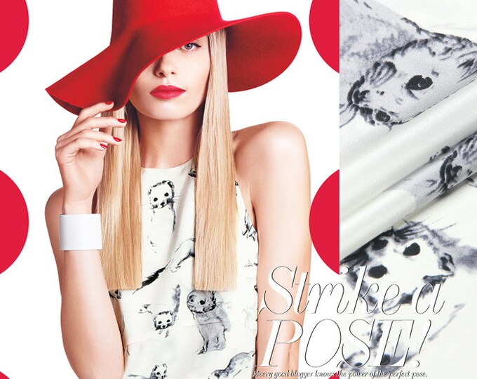 Photo inspiration: Modern Graphic Print 100 Pure Silk Colorful Chiffon Fabric Photo Inspiration