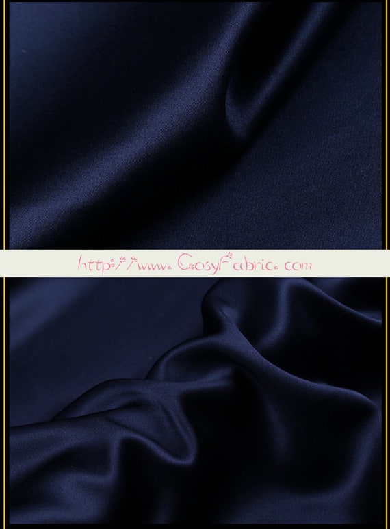 Tissu Crepe Satin pour de Soie Bleu foncé pour Satin Vetement au Mètre a534e7 Tissu Crepe Satin pour de Soie Bleu foncé pour Satin Vetement au Mètre a534e7