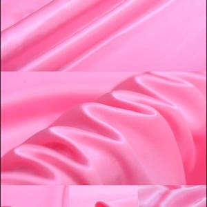Solid Rose Pink 100% Silk Charmeuse Fabric By The Yard or Metre Width 44 inch 16 Momme