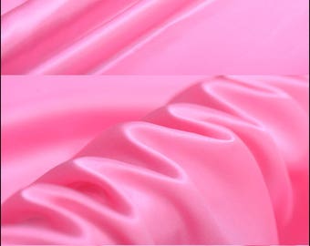 Solid Rose Pink 100% Silk Charmeuse Fabric By The Yard or Metre Width 44 inch 16 Momme