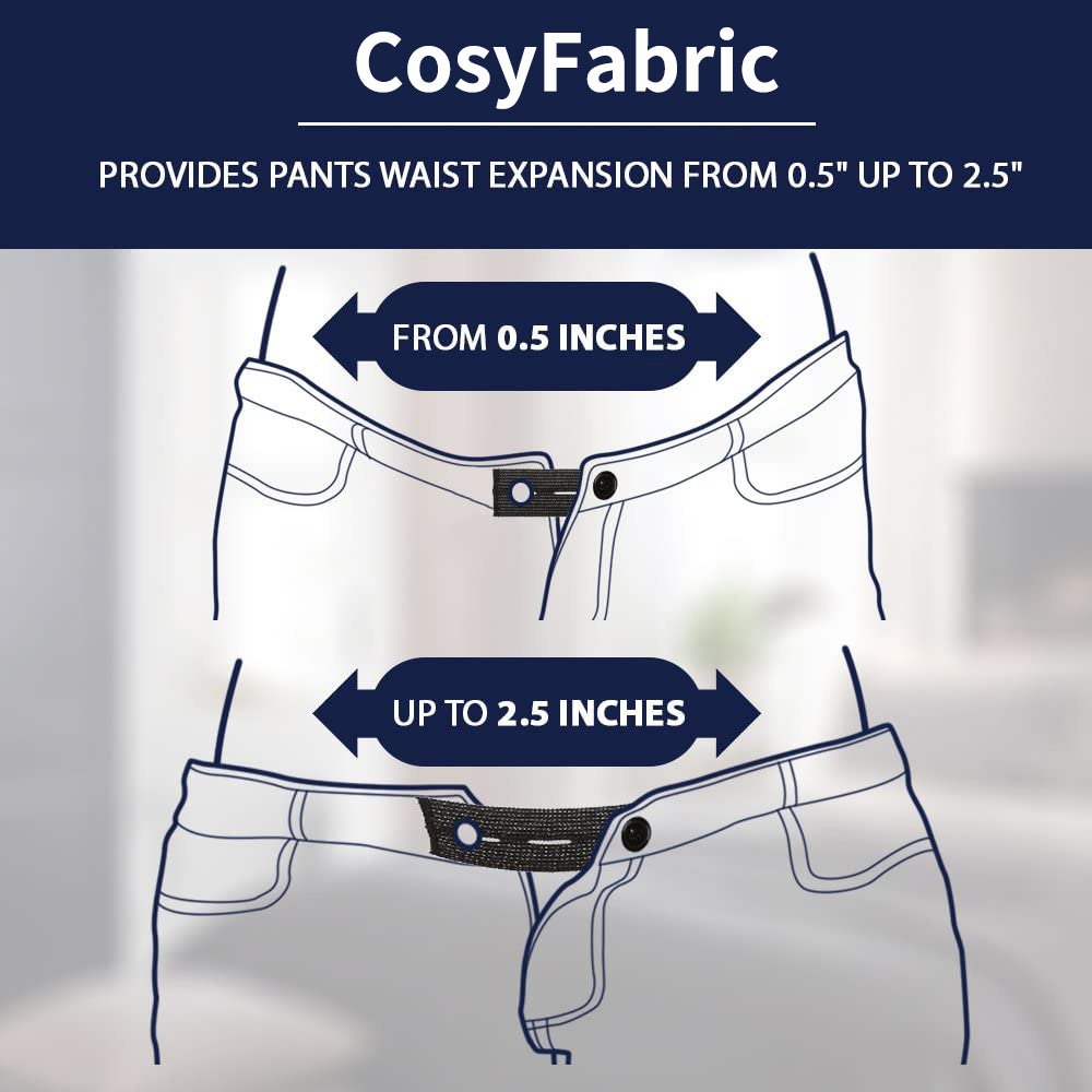 Rallonge de Bouton pour Pantalons Rallonges de Taille pour Pantalons pour Hommes et Femmes (6 Pcs Styles Multiples) Rallonge de Bouton de Jeans