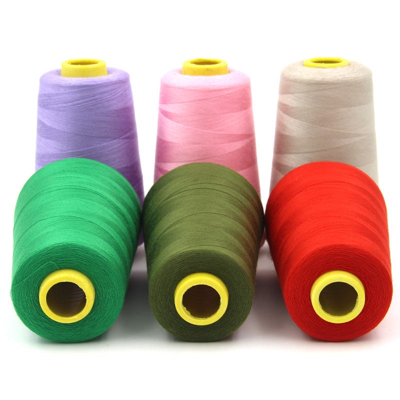 White Sewing Thread 100% Polyester 3000 meters/3280 Yards/Spool of Yarn,  4pcs(12000m/13120yds)/Pack, 40/2 All-Purpose Professional Threads for  Sewing