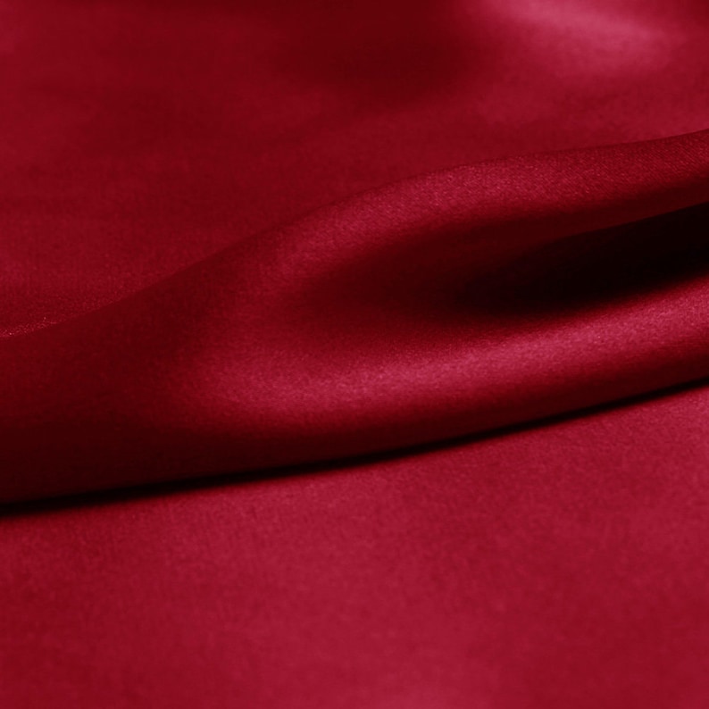 Tango Red Pure Real Silk Fabric Charmeuse Crepe Satin Fabrics for Sewing Clothing Width 44 inch 16 Momme image 5
