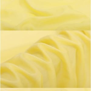 Solid Yellow Silk Cotton Blend Fabric By The Yard or Meter Width 53 inch