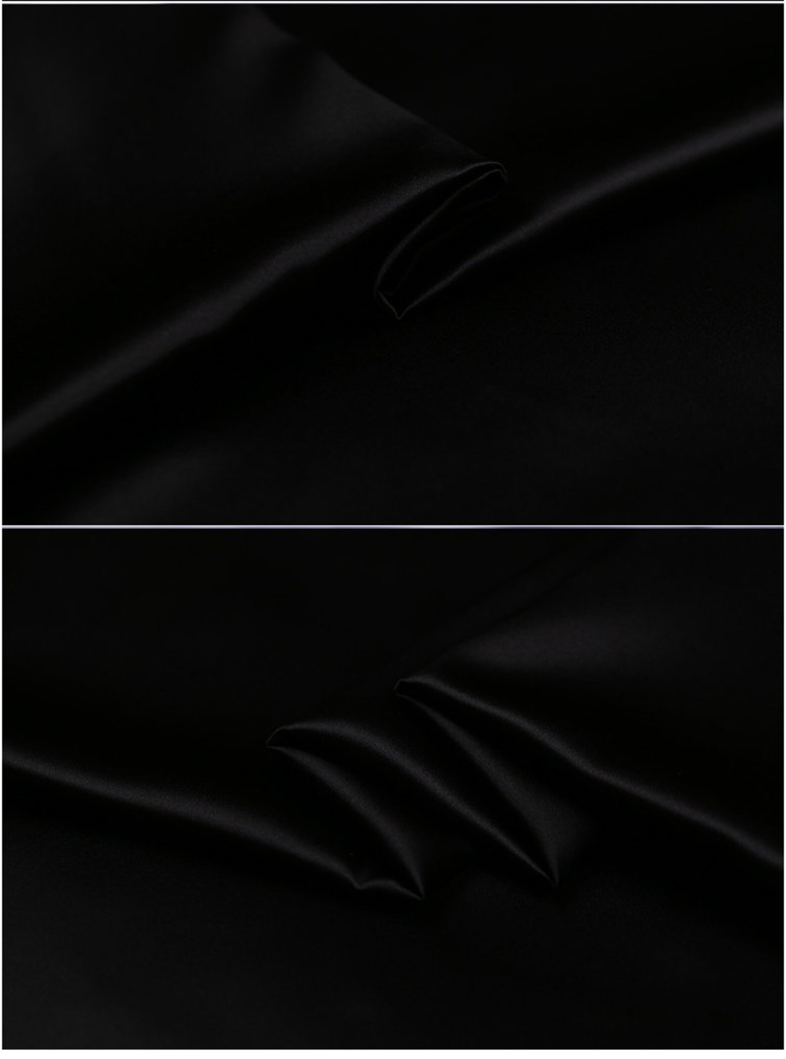 Solid Black Stretch Silk Satin Fabric by the Yard or Metre Etsy