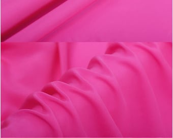 Solid Deep Rosy 100% Silk Crepe de Chine By The Yard or Metre Width 55 inch 16 Momme