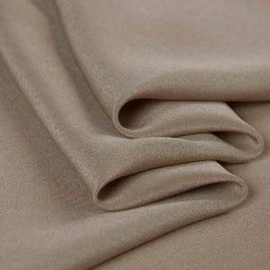 Camel color 100% Silk Crepe de Chine Solid Lining Fabric Width 46 inch 16 Momme