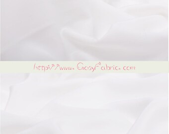 Solid White Real Silk Fabric Stretch Crepe de Chine Fabrics By The Yard or Metre Width 42 inch 30 Momme