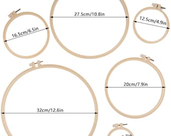Cerceau à Broder En Plastique (9.5 Cm) - Pour Point De Croix, Couture, DIY - Réutilisable, Coloris Aléatoire - 3