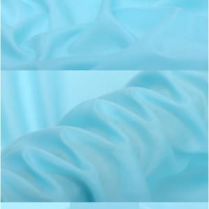 Solid Light Blue Silk Cotton Blend Lining Fabric By The Yard or Metre Width 53 inch