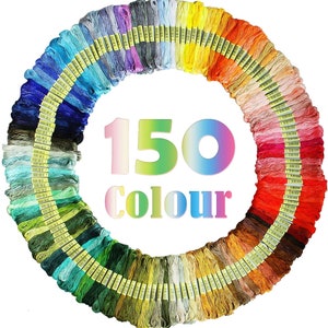 50 Skeins Embroidery Floss Rainbow Color Cross Stitch Threads,diy Embroidery  Kit, Friendship Bracelets Crafts Floss 