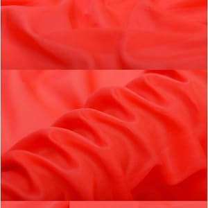 Solid Red Silk Cotton Blend Fabric By The Yard or Metre Width 53 inch
