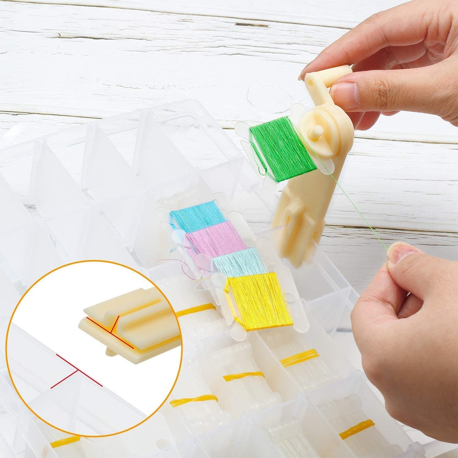 Bobines De Fil En Plastique, Carte De Fil Pour Point De Croix, Fil à Broder Et Rangement Artisanal, Accessoires De Couture