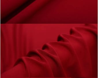 Solid Wine Red 100% Silk Crepe de Chine Fabric By The Yard or Metre Width 55 inch 16 Momme