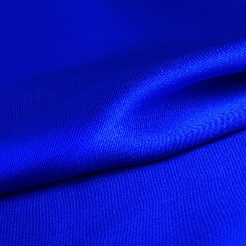 Solid Royal Blue 100 Silk Charmeuse Fabric by the Yard Width Etsy