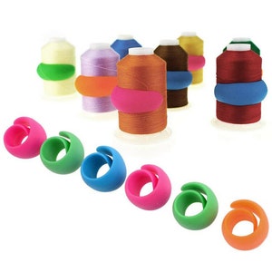 Peels thread Spool Huggers, Keep Thread Tails Under Control Preventing Unwinding Sergers Silicone Holders Organizer Clips
