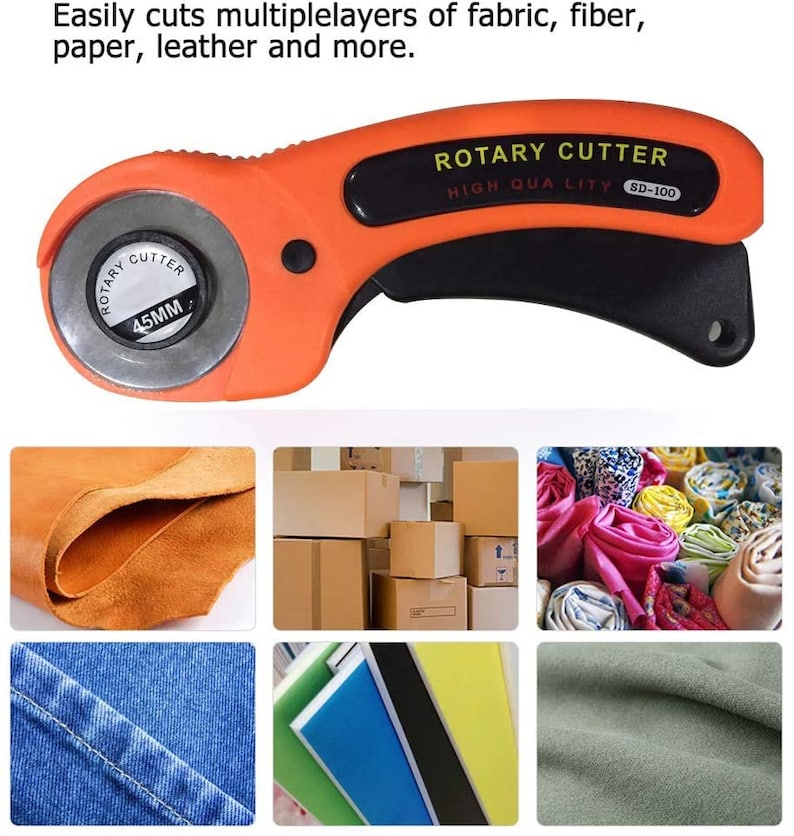 Material Round Cutter 45mm All-purpose Round Cutters Sewing Rotary Cloth Guiding Cutting ...