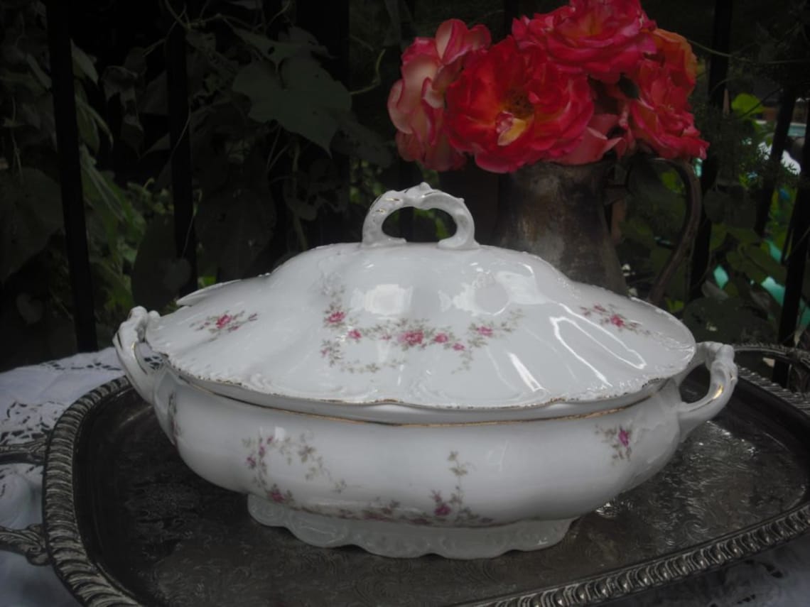 Vintage Soup Tureen by Carlsbad China Austria Shabby Chic Etsy