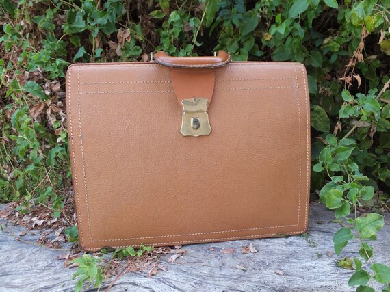 1950s/60s Briedcase, Vintage Luggage, Split CowHid