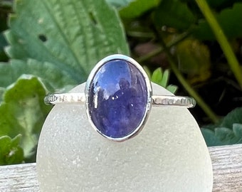 Tanzanite Stacker Ring, Sterling Silver, Various sizes