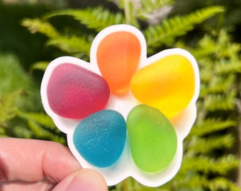 Sea Glass Image Waterproof Sticker