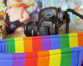 PRIDE Rainbow Photo Camera Strap Handmade