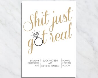 Shit just got real | Etsy