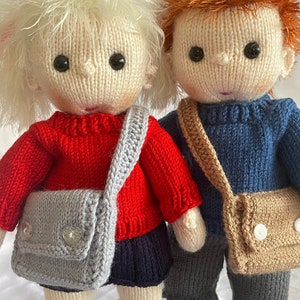 Janet and John Start School pdf knitting pattern download - knitted flat - written in ENGLISH