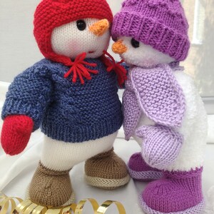 Snuggle the Snowman pdf knitting pattern download knitted flat written in ENGLISH image 6